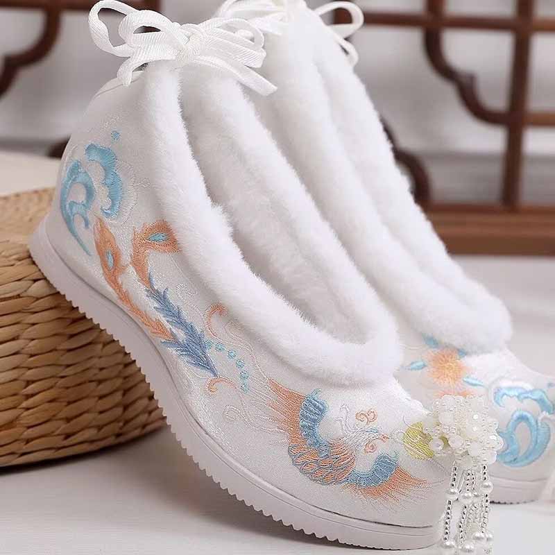 Embroidery Shoes - 겨울 한푸 신발 여성용 중국 전통