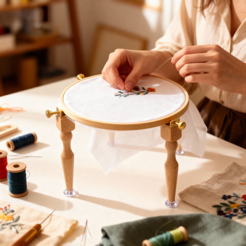 Embroidery Hoop Stand - 오리지널 루네빌 자수 스탠드 데스크탑 원목