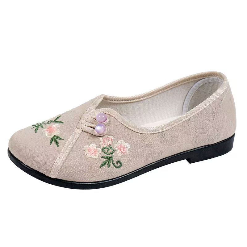 Embroidery Shoes - 중국 스타일 여성 플랫 솔 자수