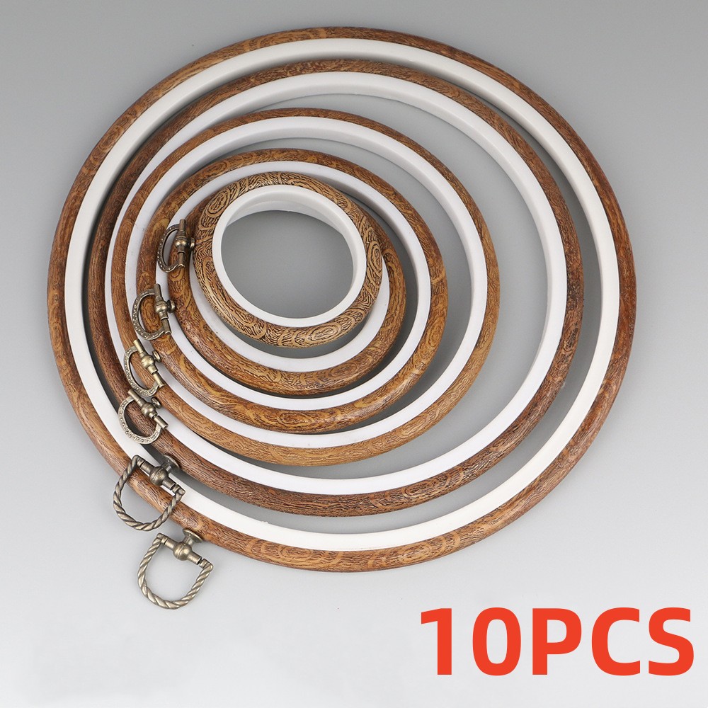 Embroidery Hoop Stand - 원형 나무 색상 자수 후프 프레임