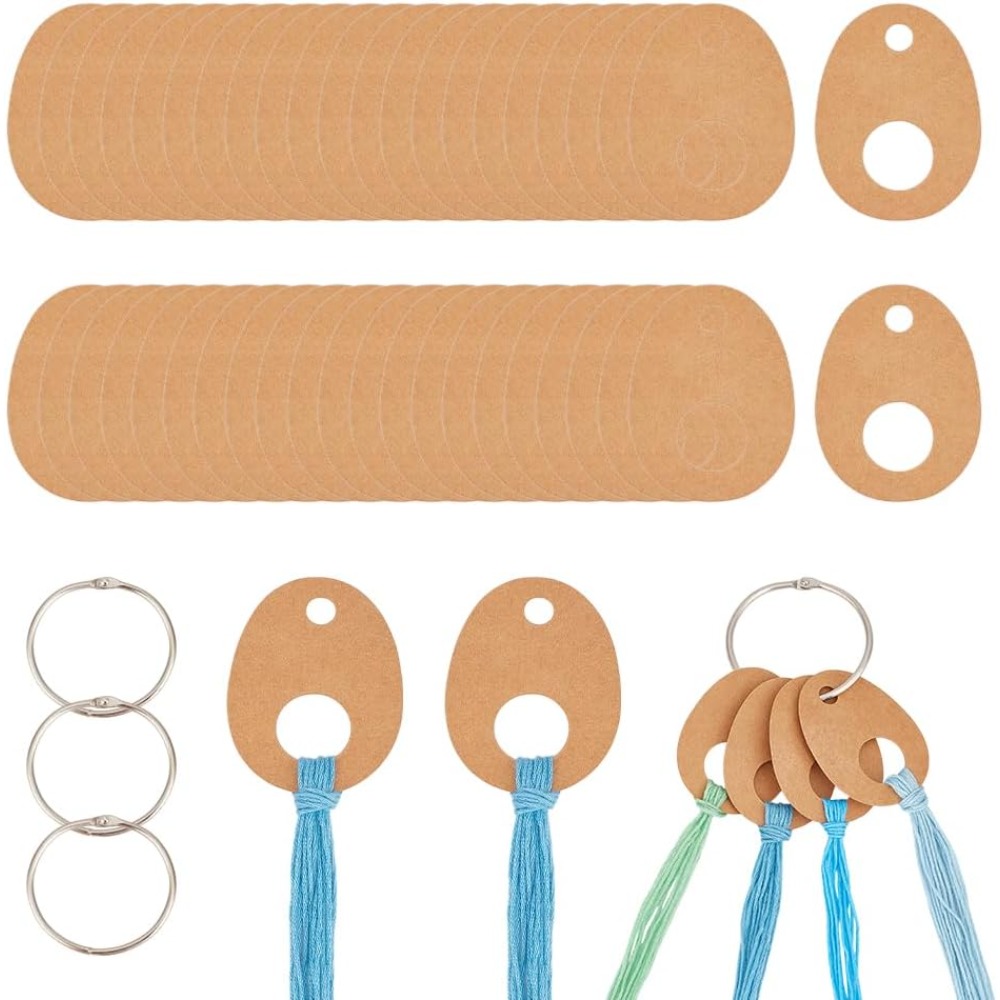 Embroidery Paper - 100Pcs 눈물 방울 치실 스레드 드롭